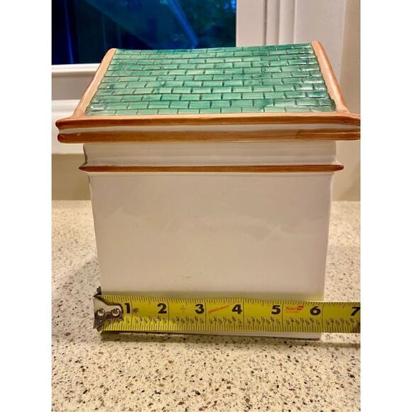 Dansk Portugal 1738 Brownstone Ceramic Food Canister RARE Green Roof (Have Set) - Picture 8 of 8